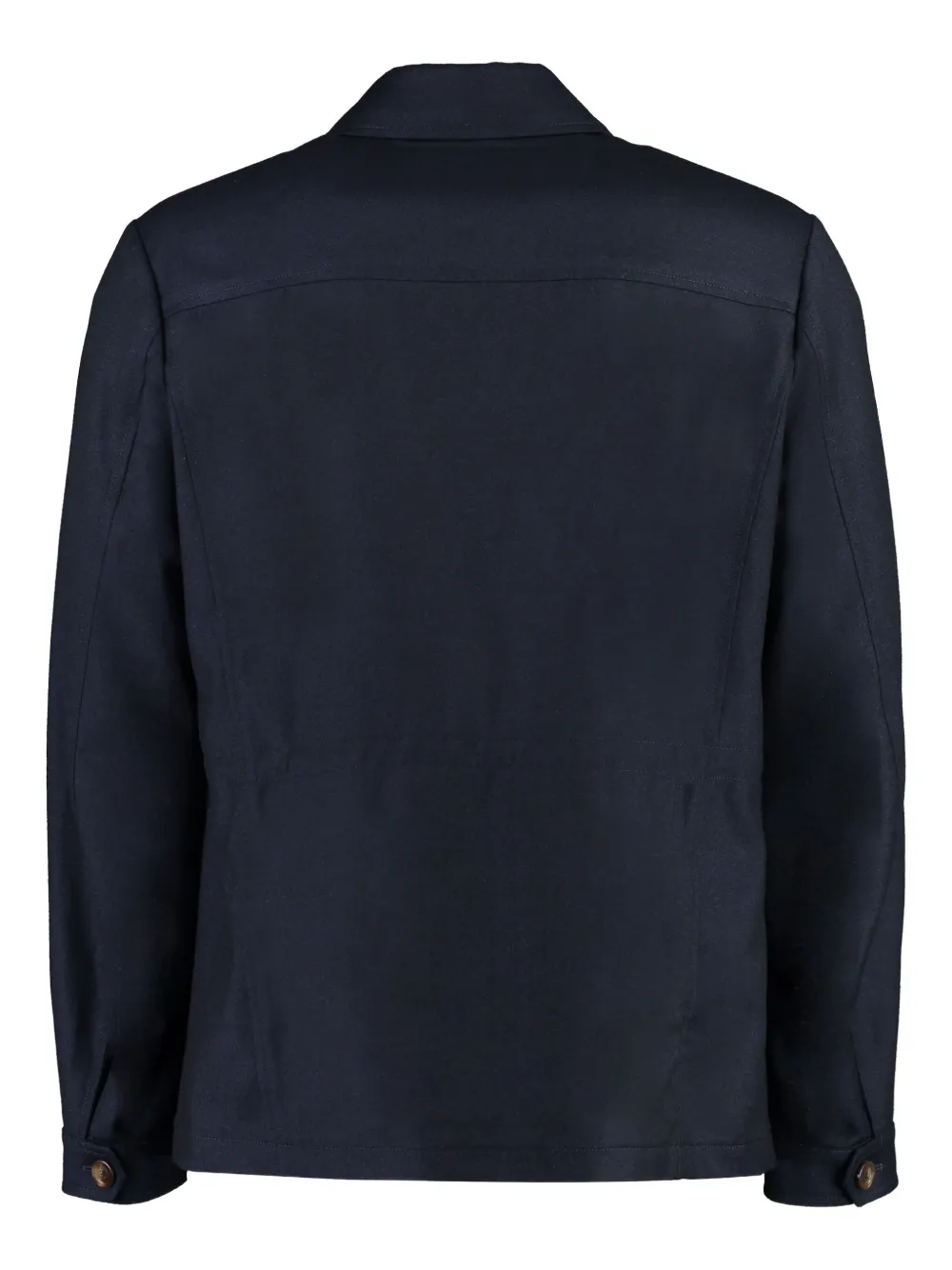 Canali button-fastening flap-pockets jacket Blauw