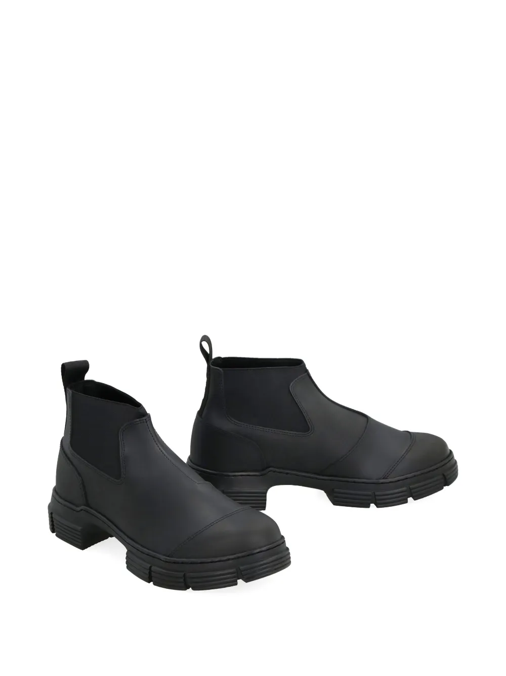 GANNI elastic-panel lug sole boots Black