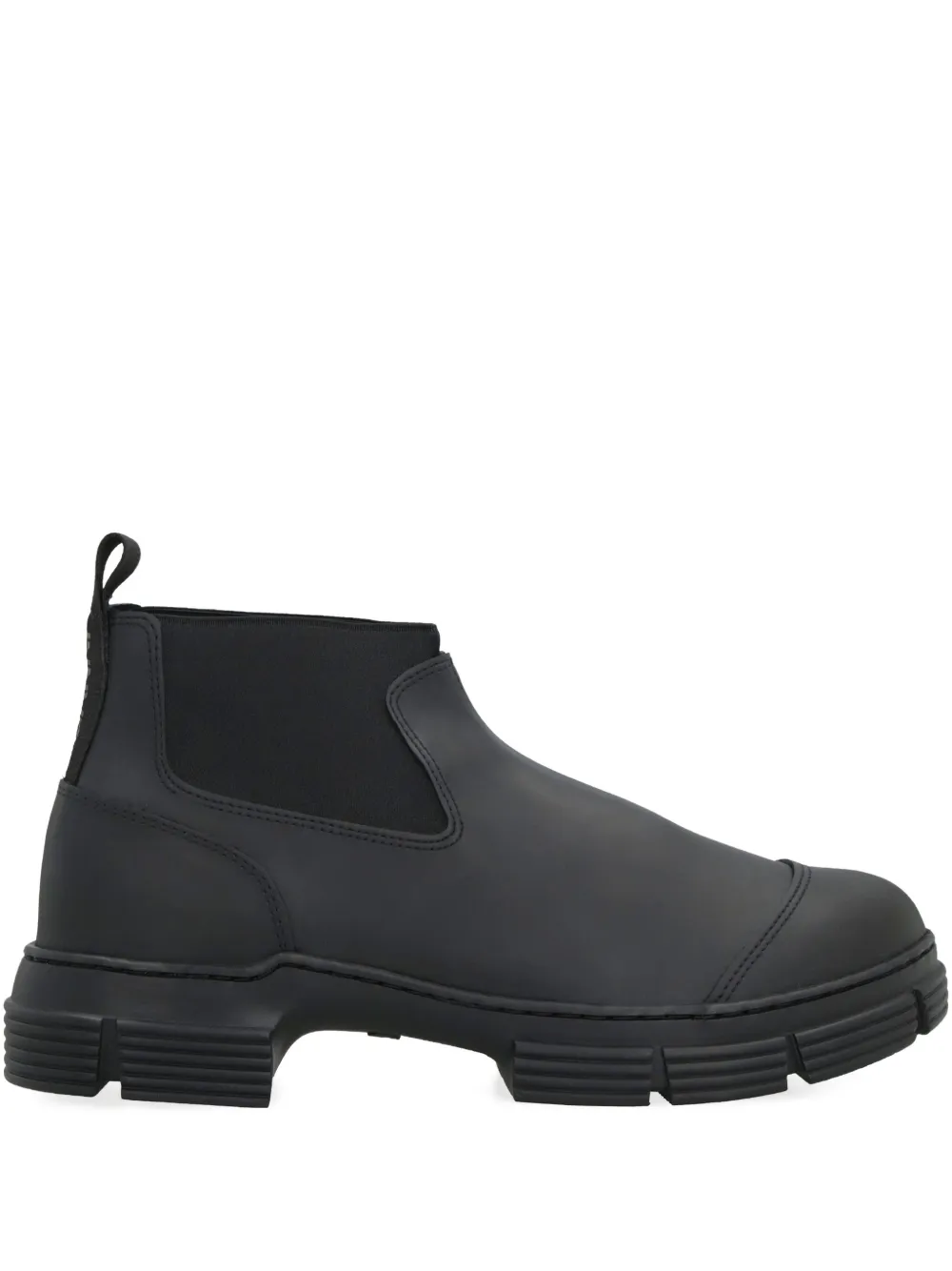 GANNI elastic-panel lug sole boots Black
