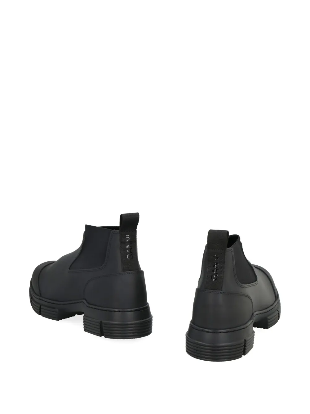 GANNI elastic-panel lug sole boots Black