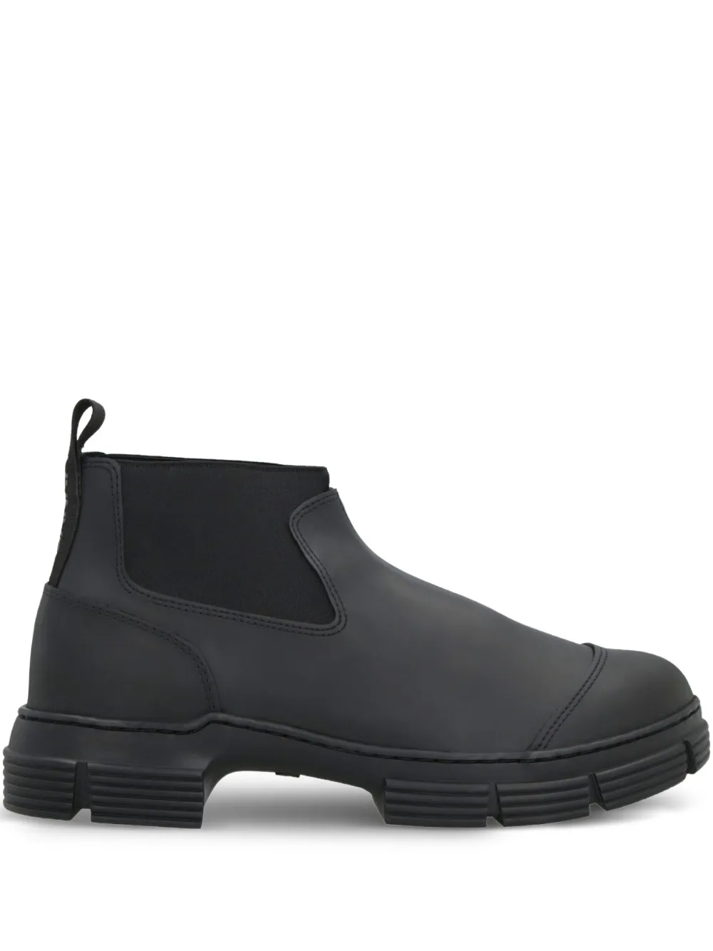 GANNI elastic-panel lug sole boots Black