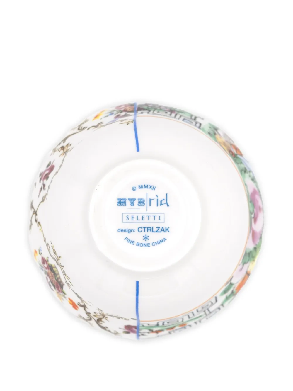 Seletti Hybrid Irene Floral-patterned Bowl (set Of Two) In Multi