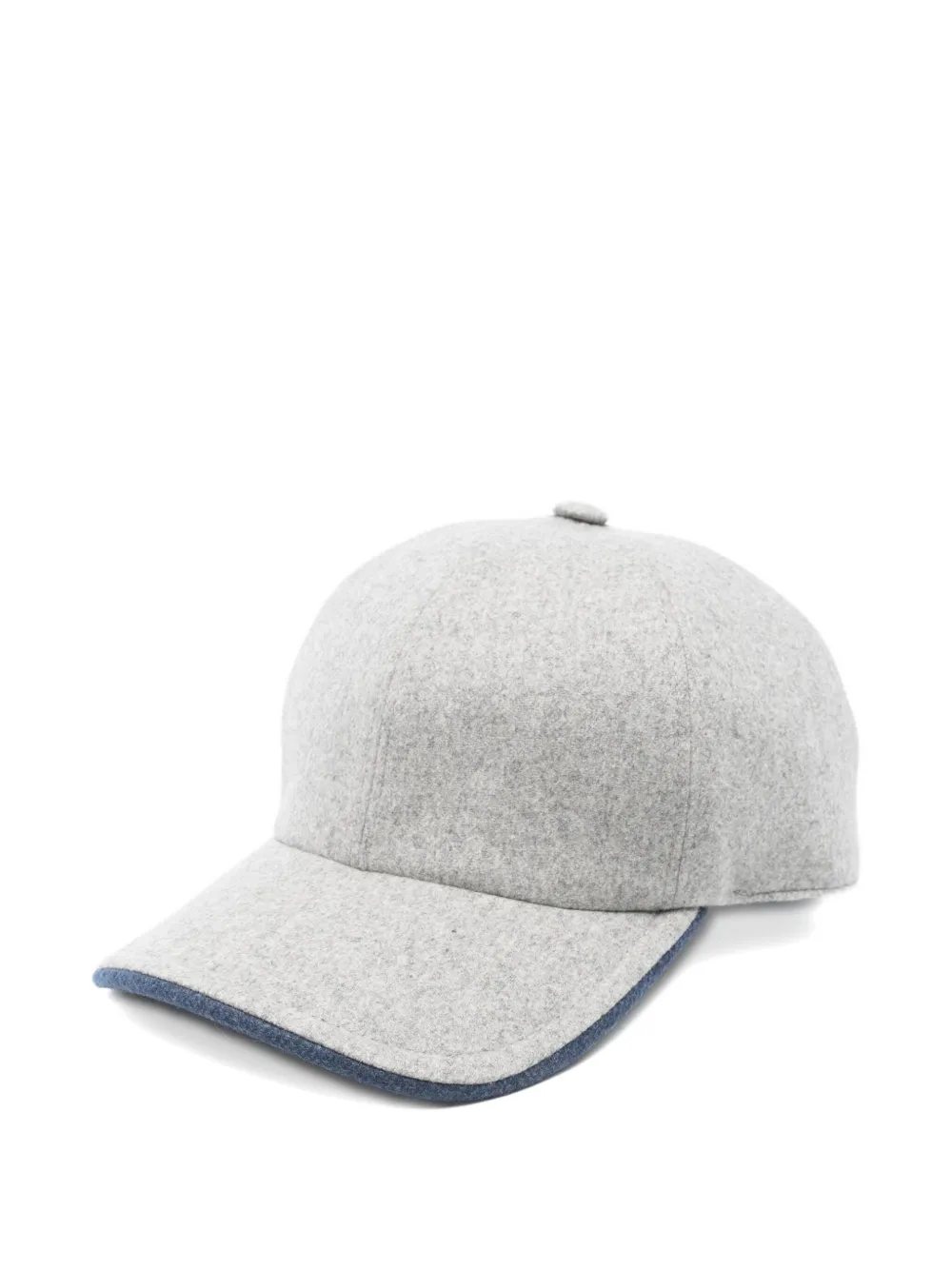 Barba Napoli Felt Baseball Cap In Gray
