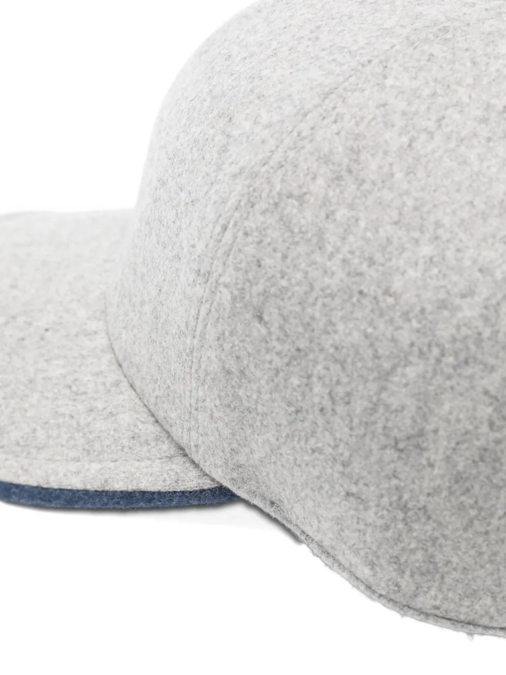 Barba Napoli Felt Baseball Cap In Gray