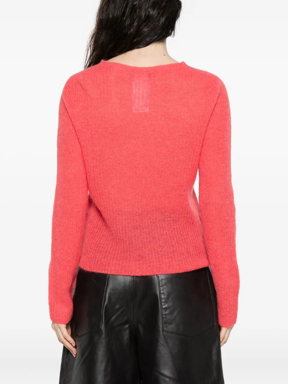 Emporio Armani Round-neck Sweater In Red
