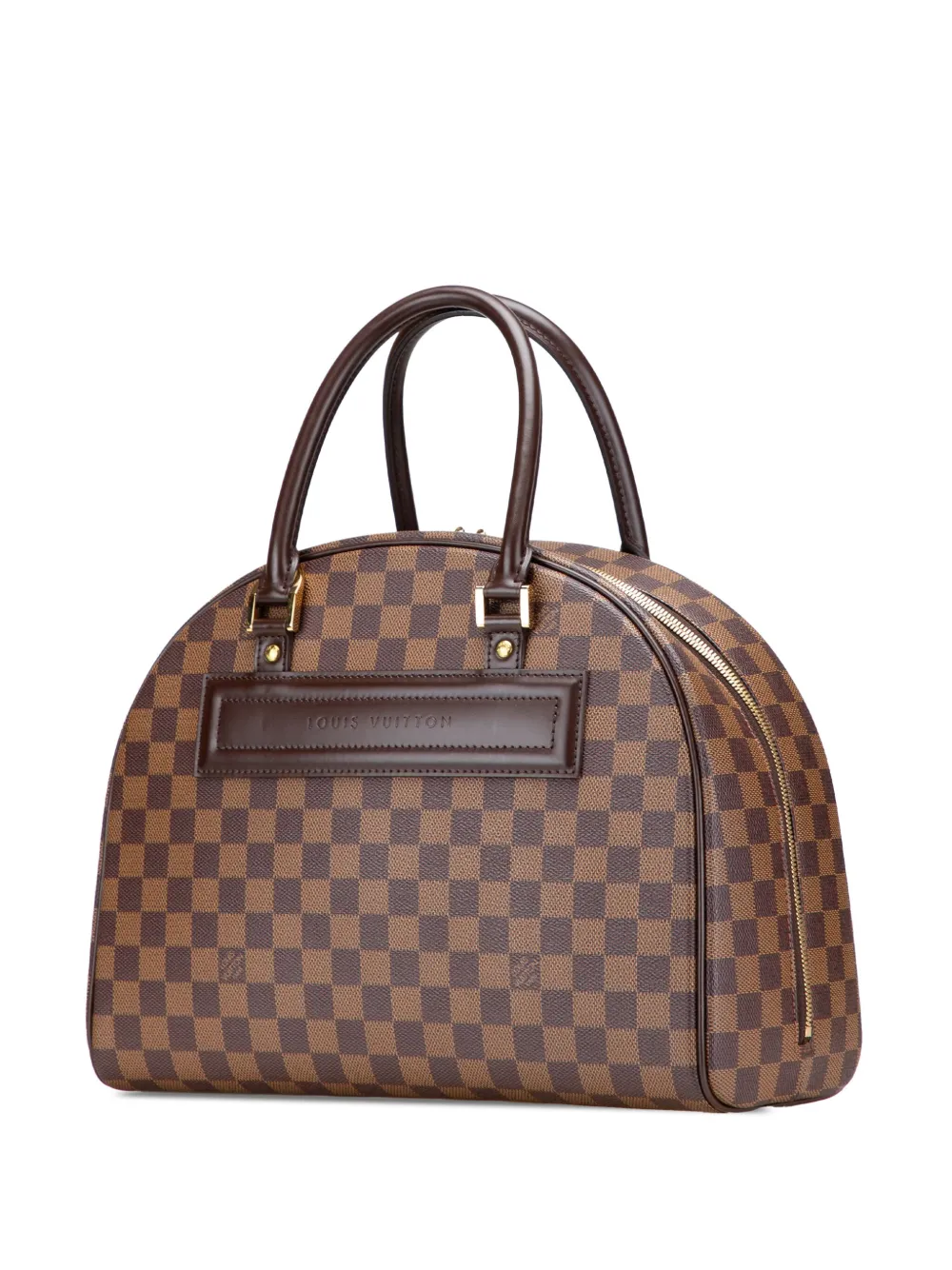 Pre-owned Louis Vuitton 2002 Damier Ebene Nolita 24 Heures Handbag In Brown