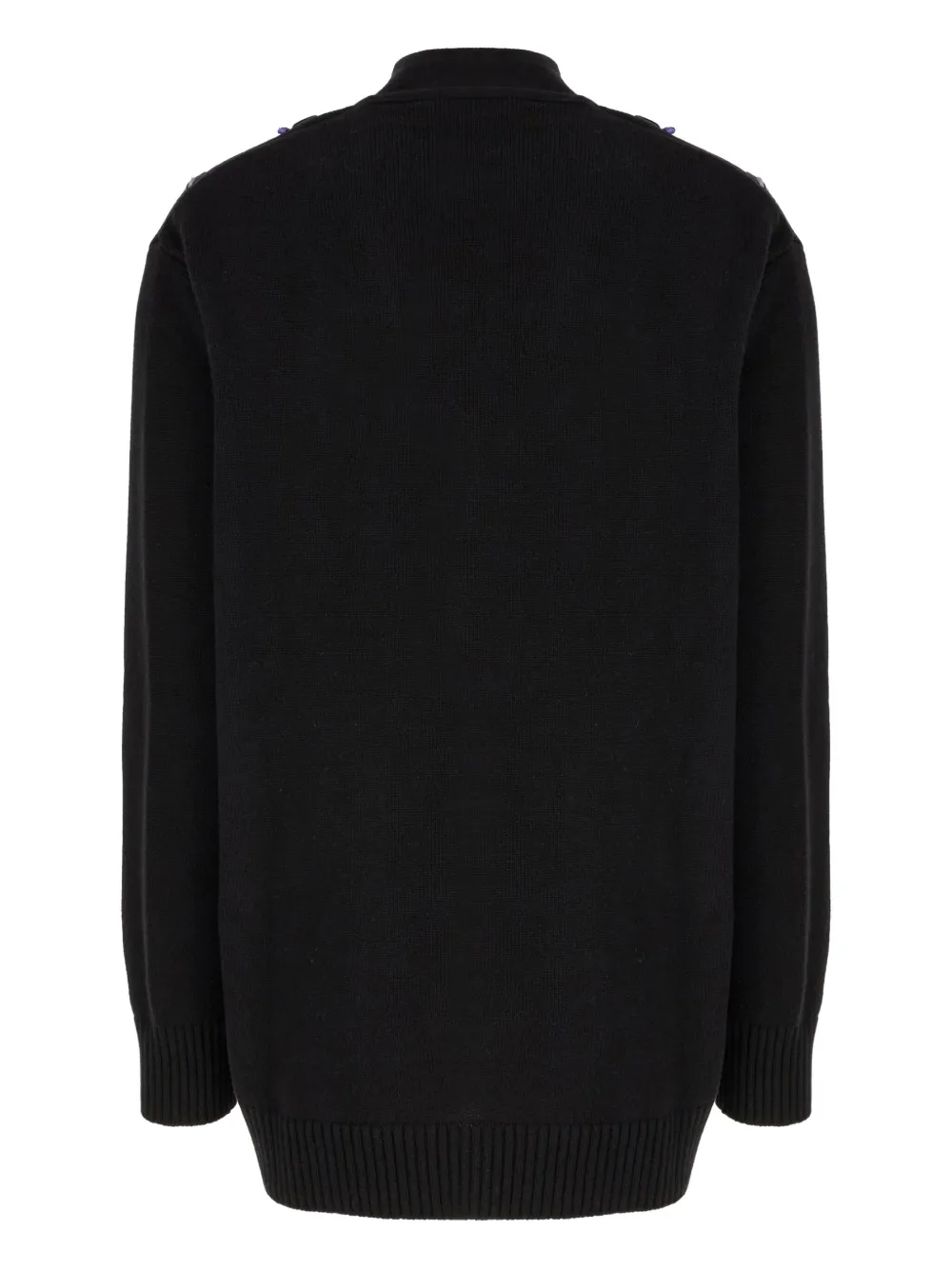 Alberta Ferretti Crystal-embellished Cardigan In Black