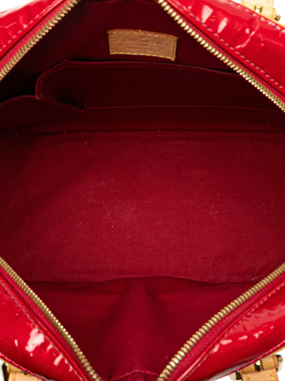 Pre-owned Louis Vuitton 2007 Monogram Vernis Summit Drive Handbag In Red