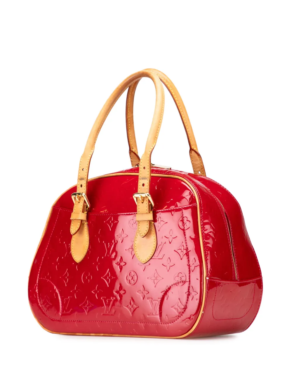 Pre-owned Louis Vuitton 2007 Monogram Vernis Summit Drive Handbag In Red