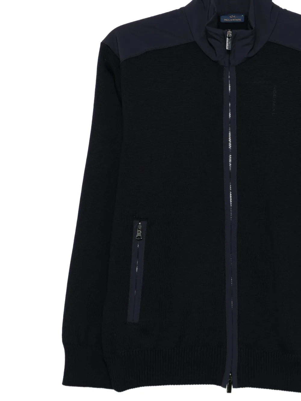 Paul & Shark Wollen vest met rits Zwart