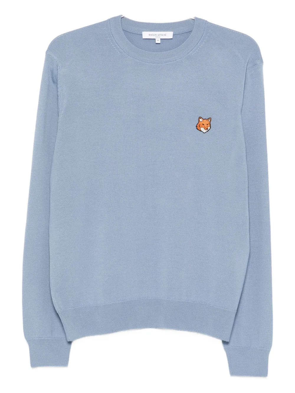 Maison Kitsuné Fox Head Patch Regular Sweater In Blue