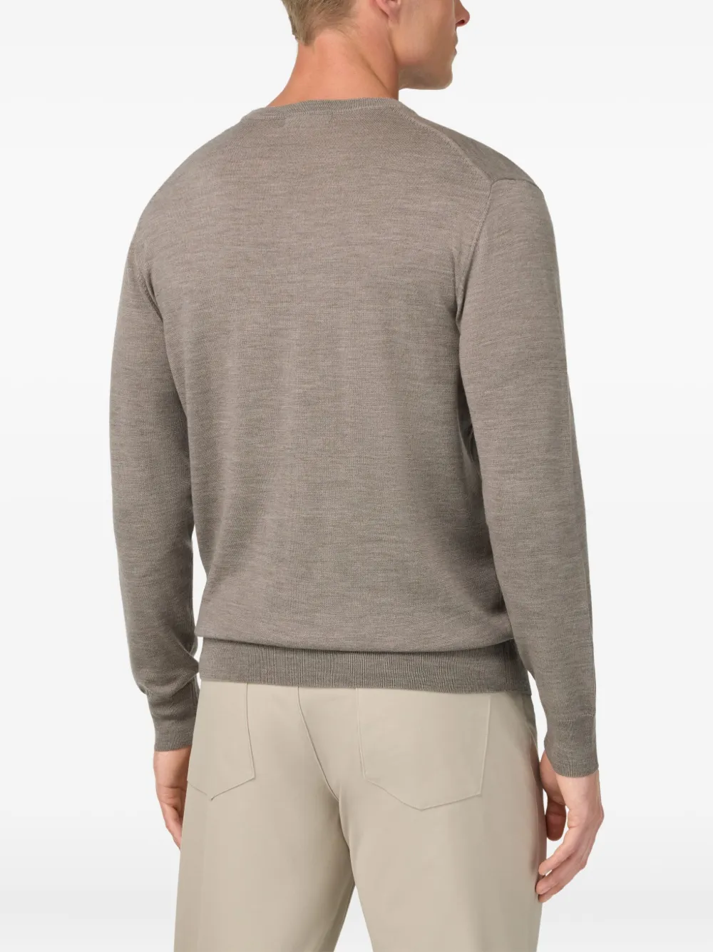 Boggi Milano Crew-neck Sweater In Brown