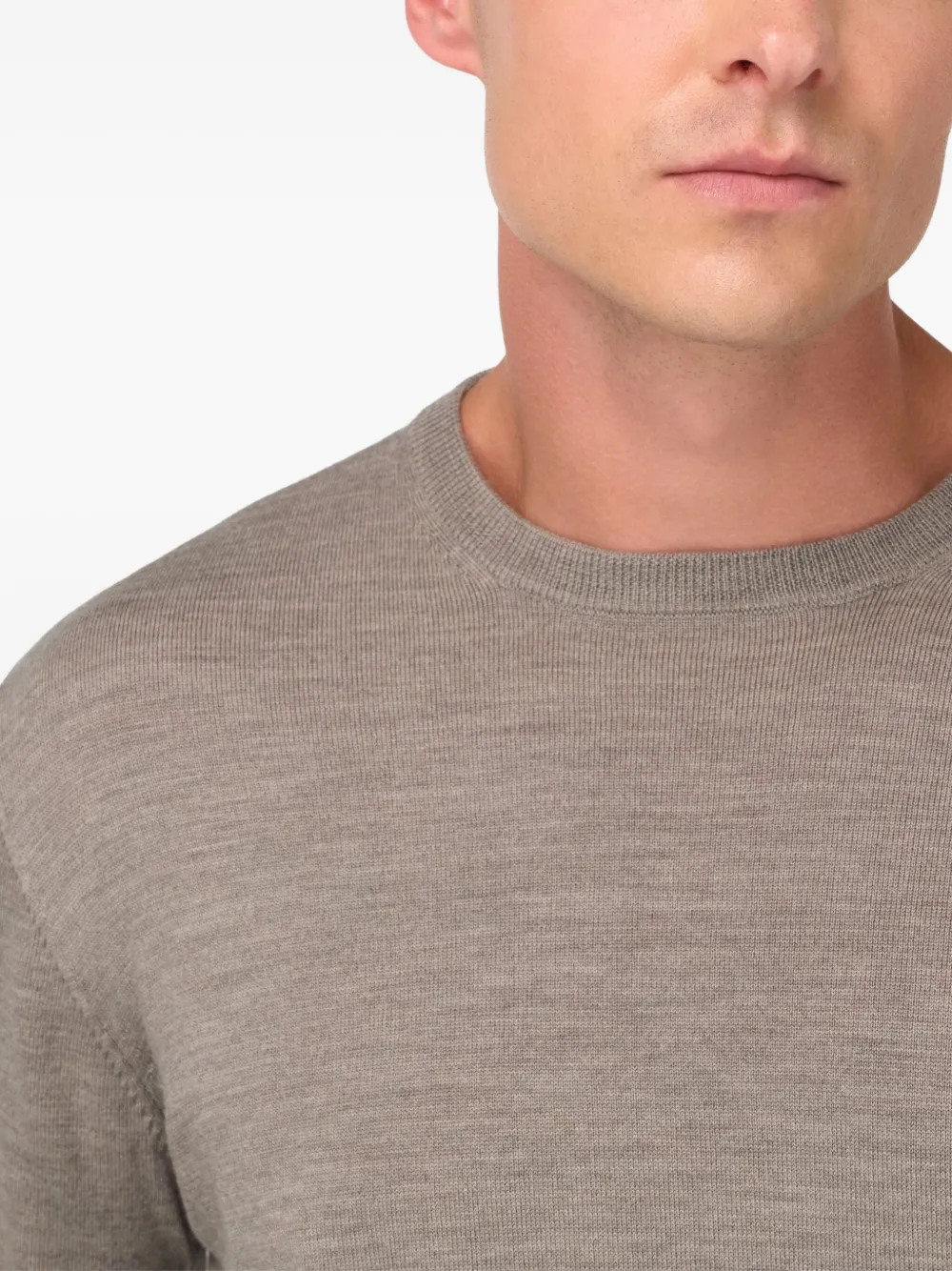 Boggi Milano Crew-neck Sweater In Brown