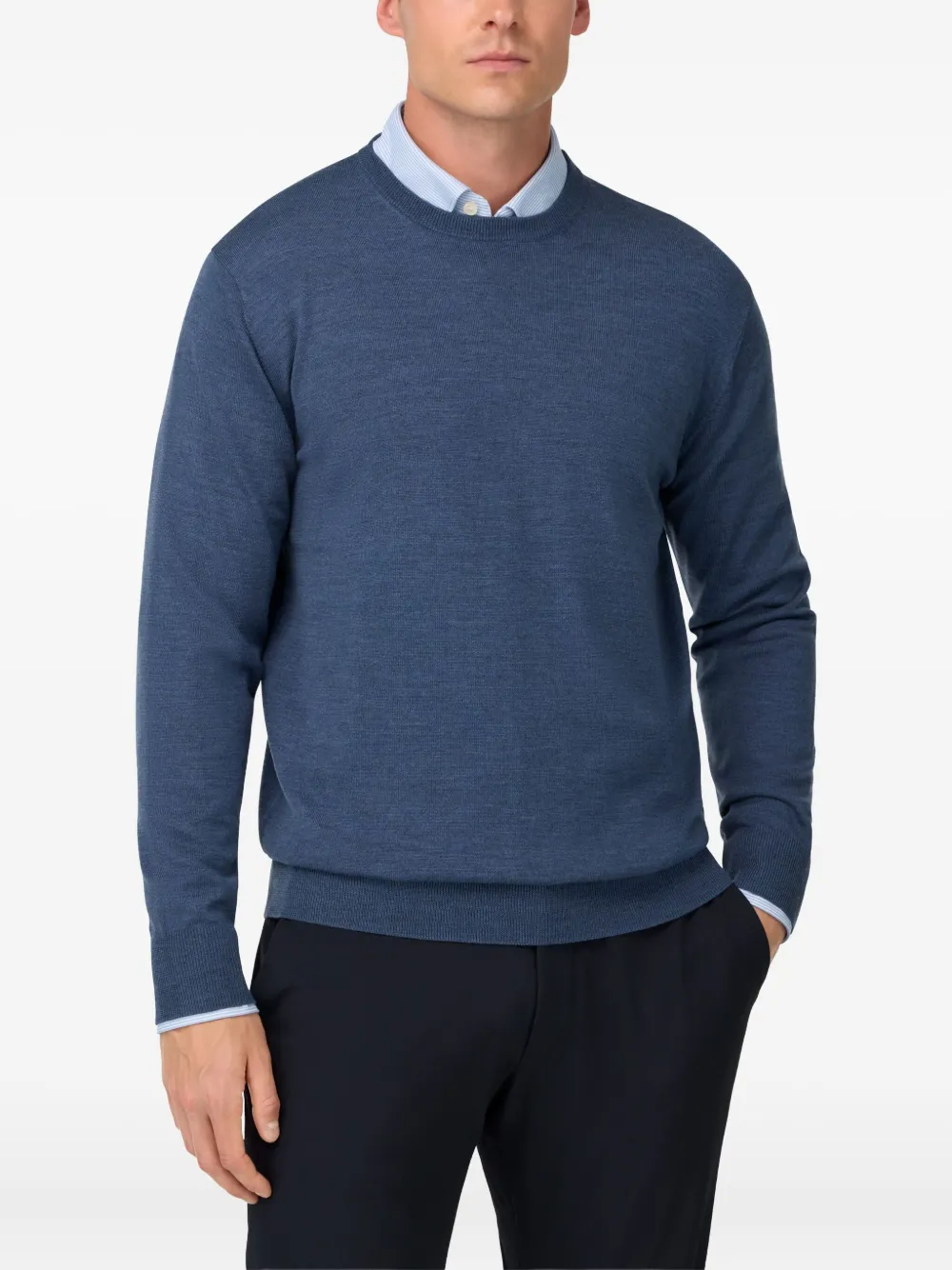 Boggi Milano Crew-neck Sweater In Blue