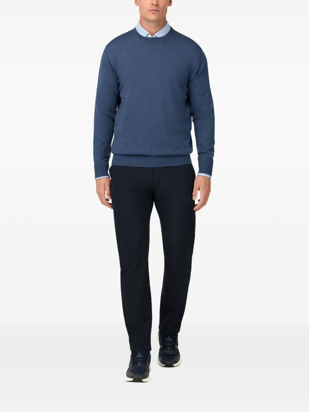 Boggi Milano Trui met ronde hals - Blauw