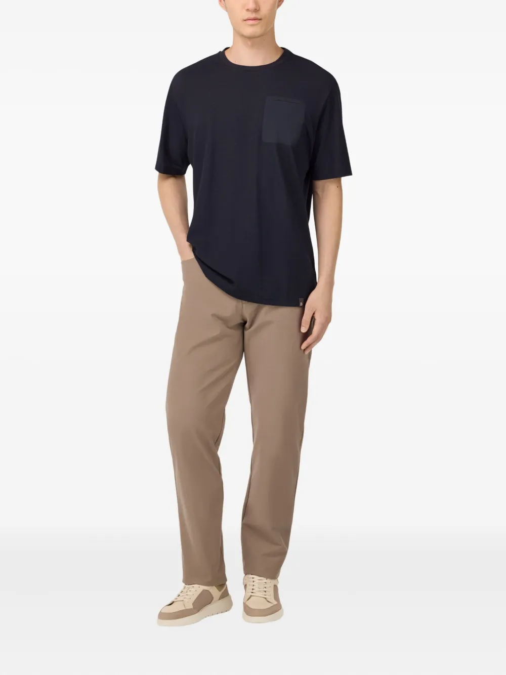 Boggi Milano patch-pocket T-shirt - Blauw