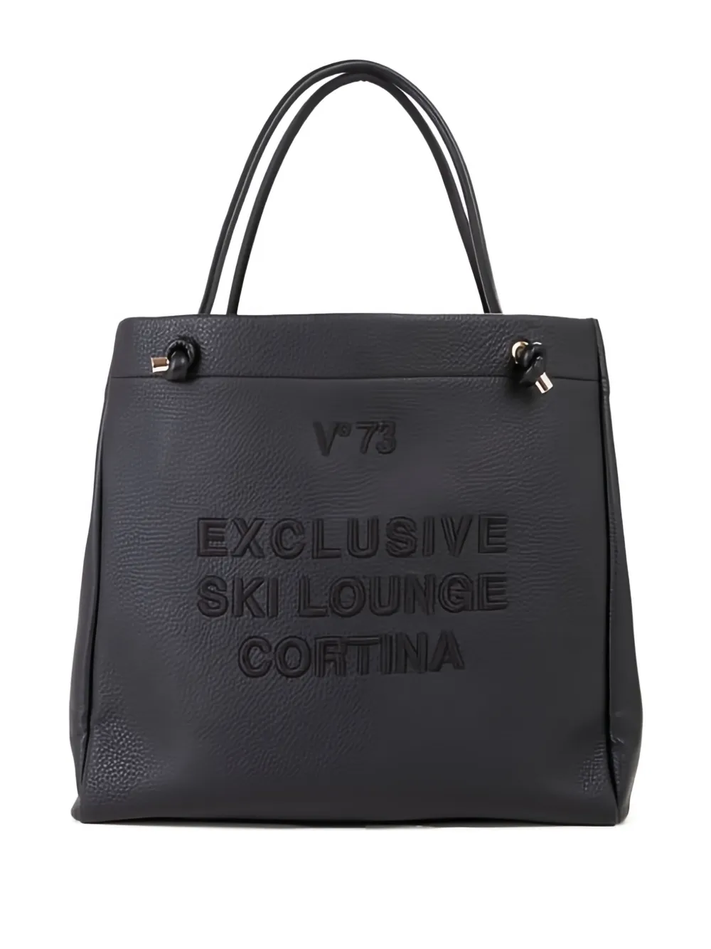 V°73 Cortina logo-embossed tote bag | Black | Image 1