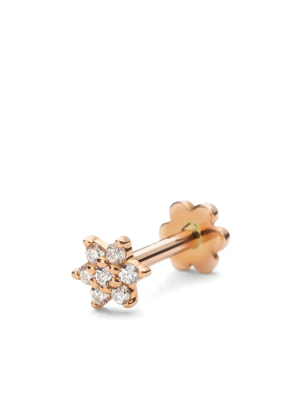 MARIA TASH 18K rose gold Diamond Flower stud earring - Rosa