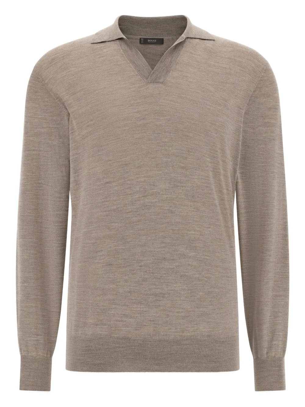 Boggi Milano ribbed-trim wool sweater | Neutrals | Image 1