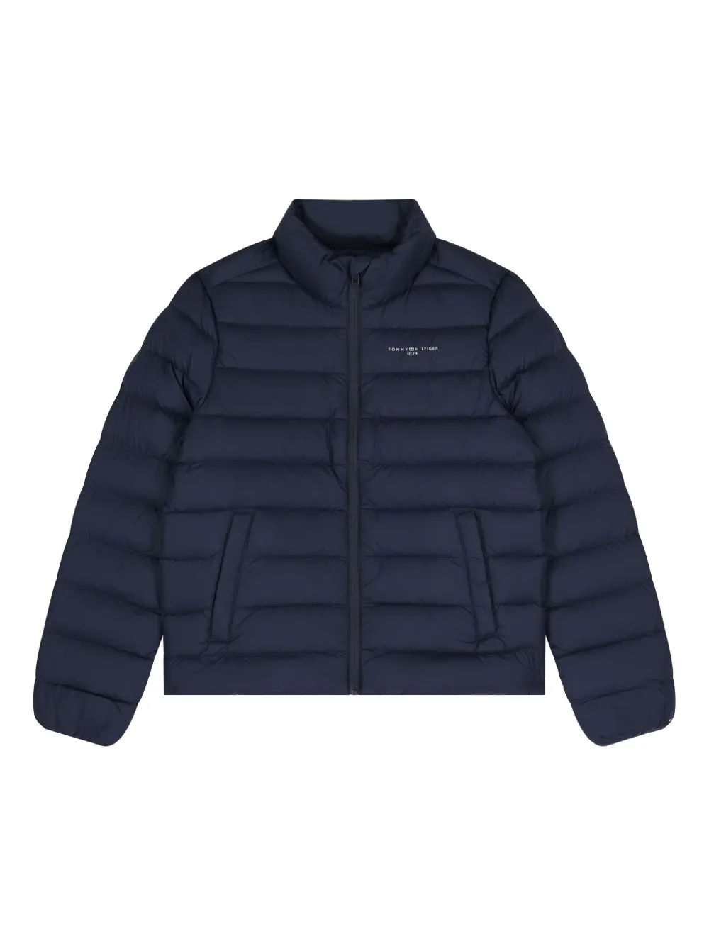Tommy Hilfiger Junior logo-detail padded jacket Blauw