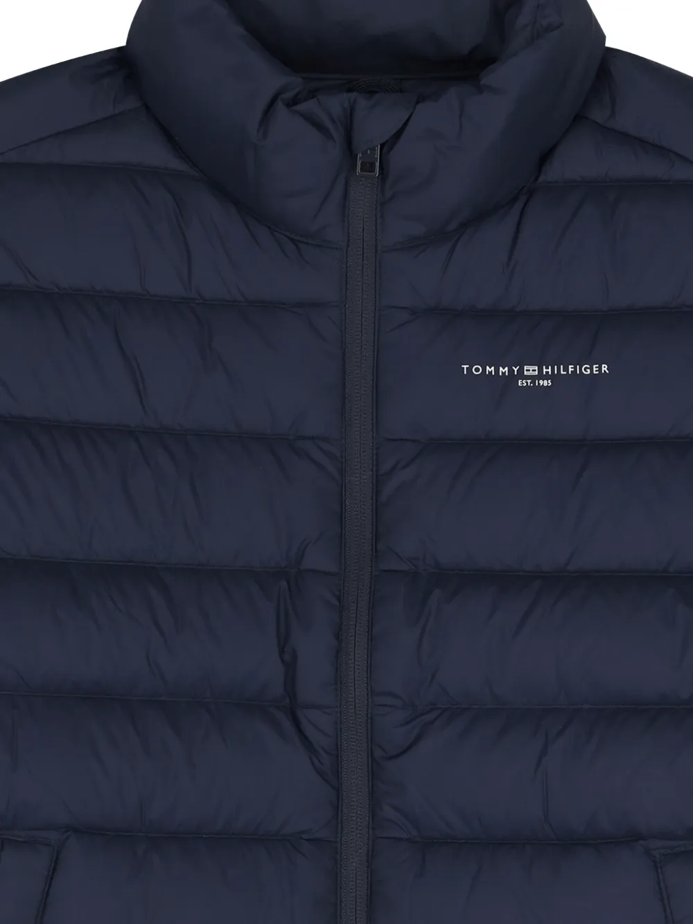 Tommy Hilfiger Junior logo-detail padded jacket Blauw