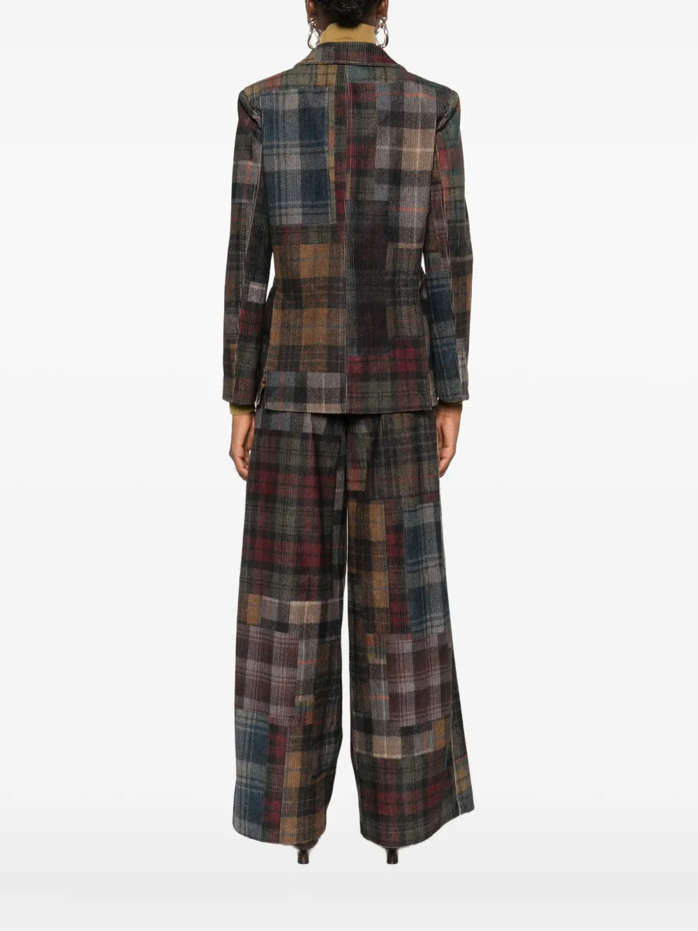 Bye Patchwork Design Double-breasted Jacket In Multi