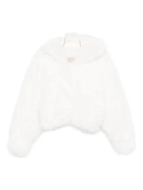 B&B COUTURE hooded faux-fur jacket
