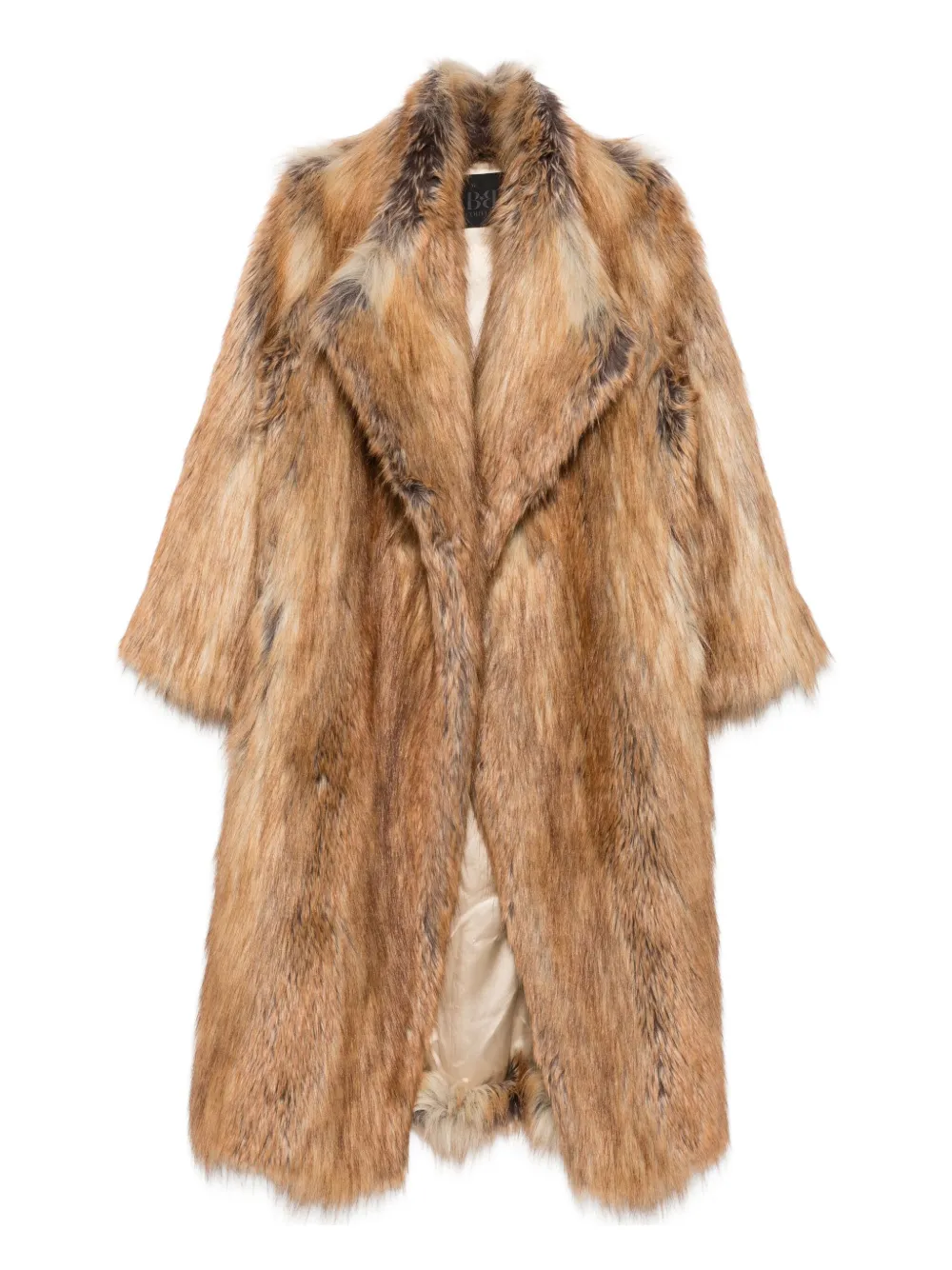 B&B COUTURE lapel-collar long-sleeve coat | Brown | Image 1