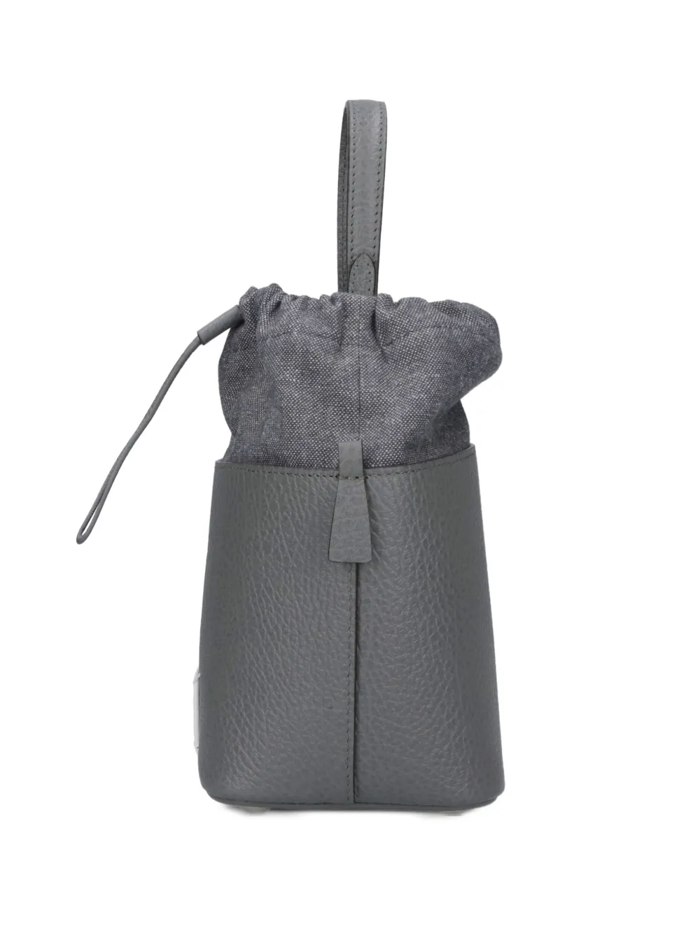 Maison Margiela 5AC drawstring leather bucket bag Grijs