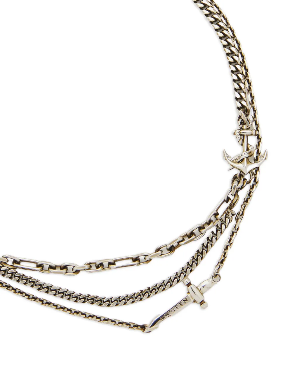 Alexander McQueen chain-link flower dagger necklace | Image 2