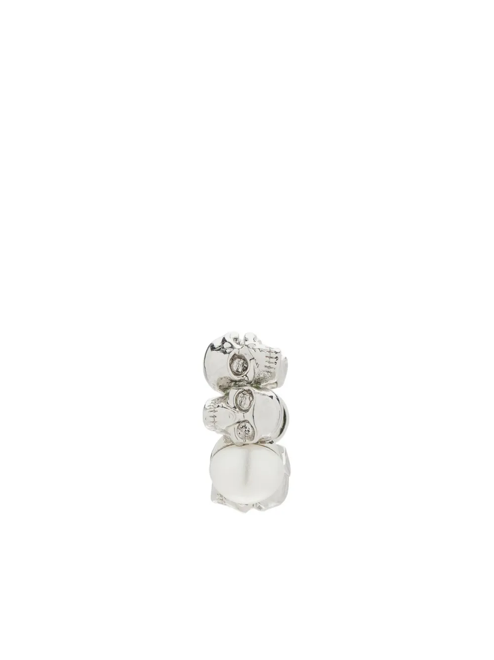skull pearl-embellished earring