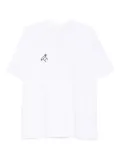 HAMZA safety pin embroidered t-shirt - White