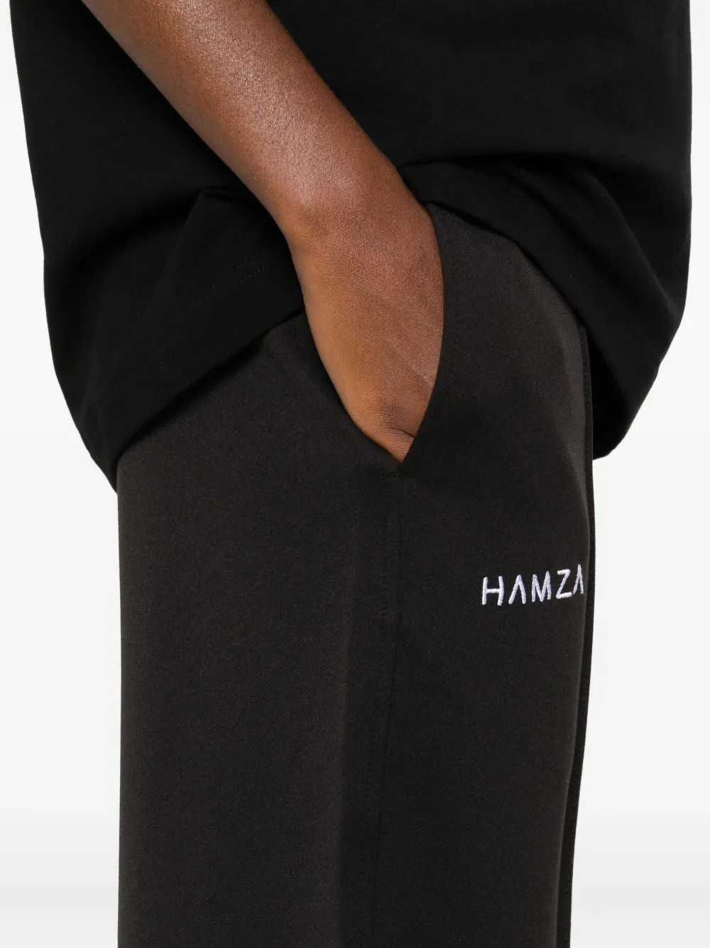 Hamza Karol Drawstring-cuffed Trousers In Black
