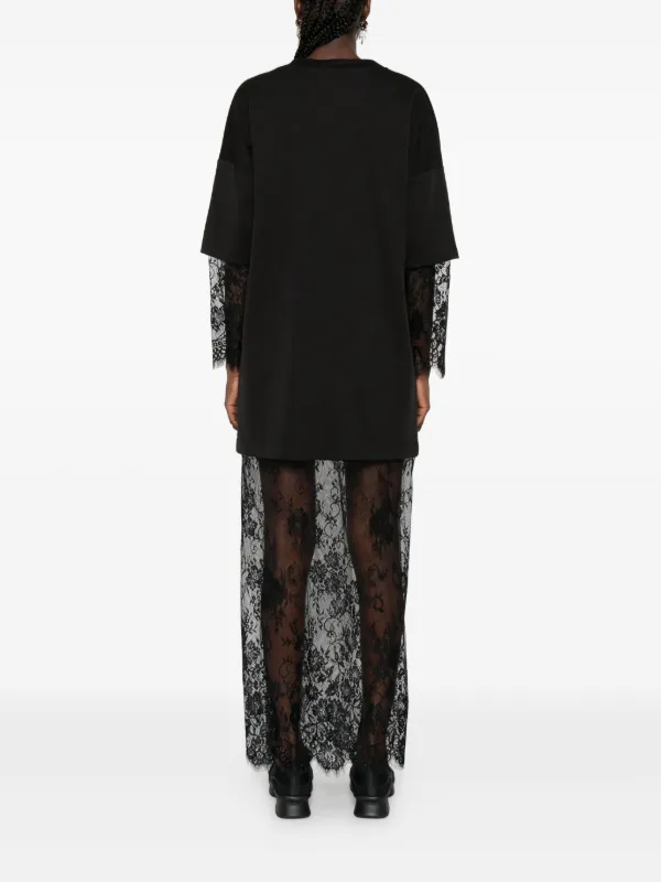 Hamza Venice Lace Maxi Dress - Black