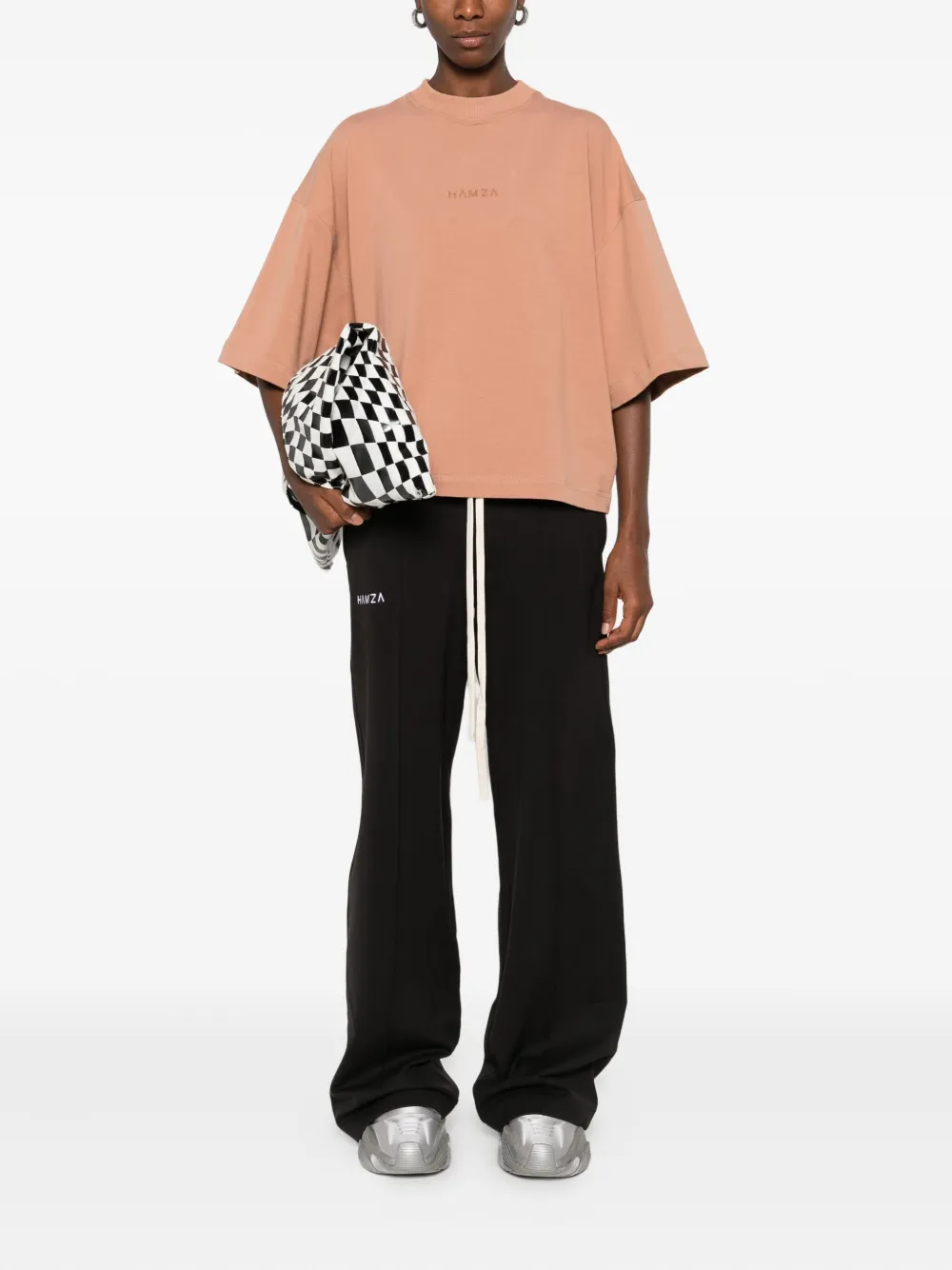 HAMZA cotton-blend T-shirt Bruin