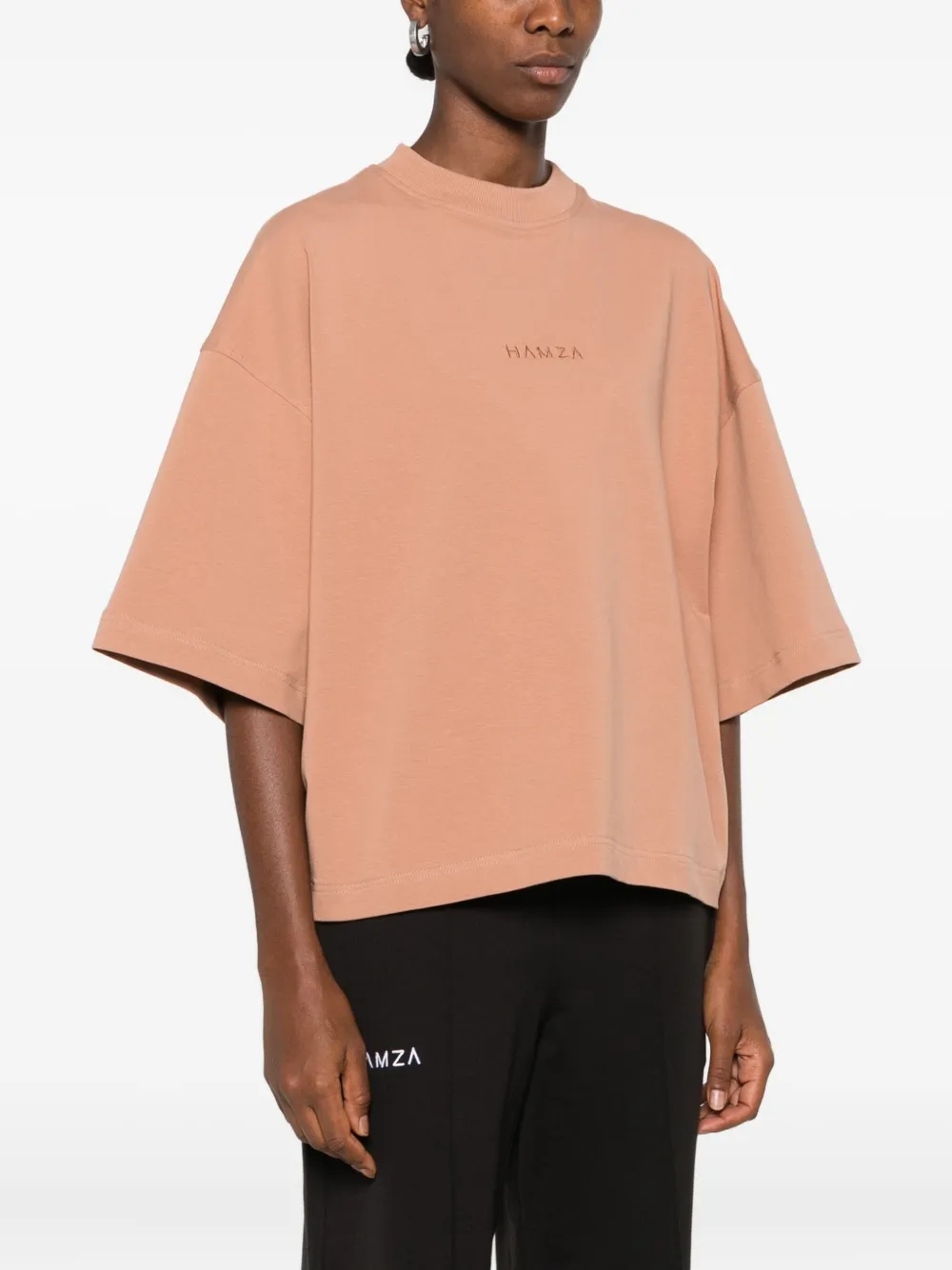 HAMZA cotton-blend T-shirt Bruin