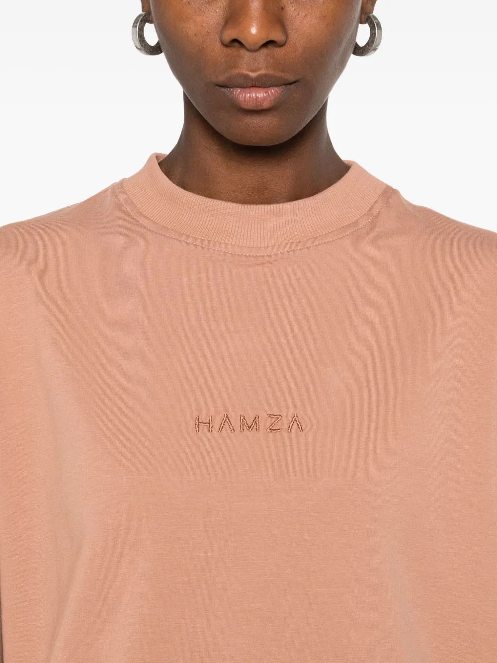 HAMZA cotton-blend T-shirt Bruin