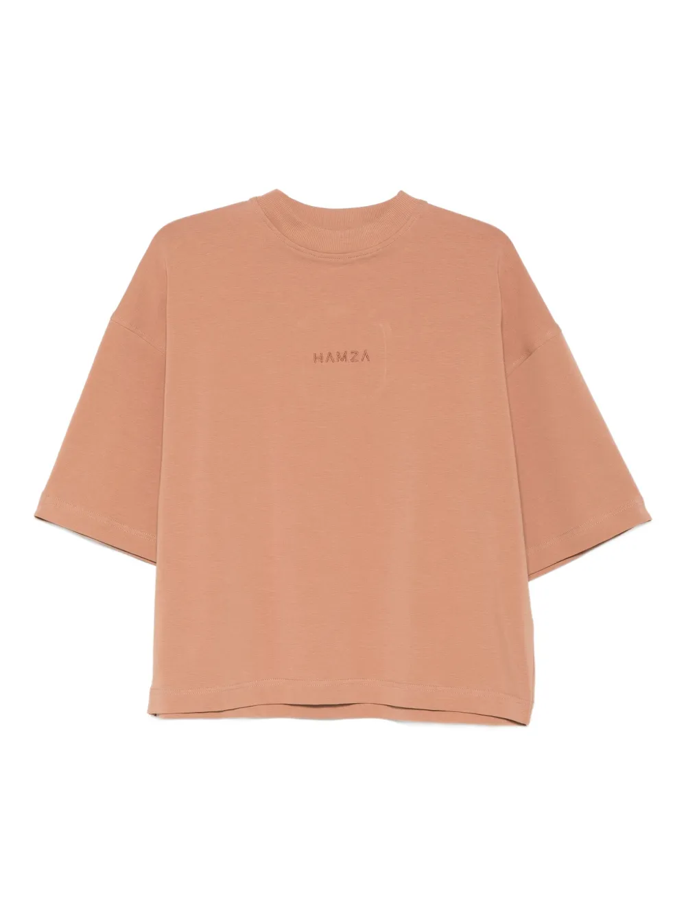 HAMZA T-shirt van katoenblend Bruin