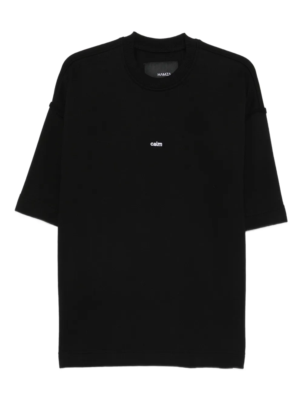 HAMZA playera con bordado de calma | negro | Image 1