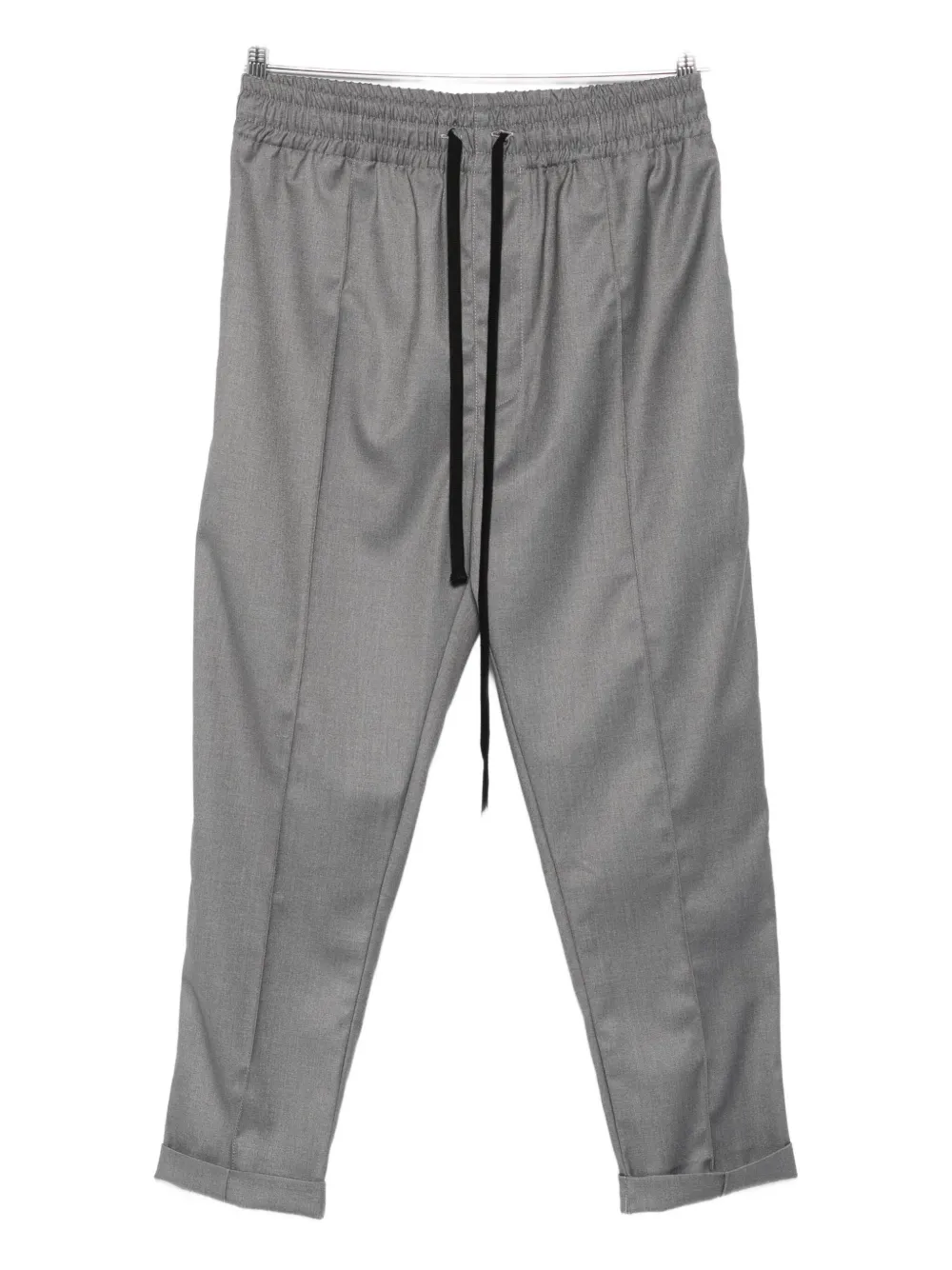 Hamza Drawstring Cuffed Trousers In Gray