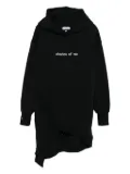 HAMZA asymmetric-hem hoodie - Black