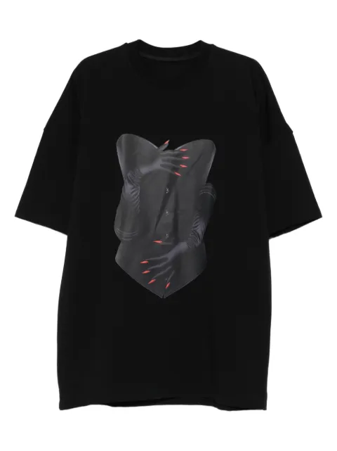 HAMZA corset-print T-shirt