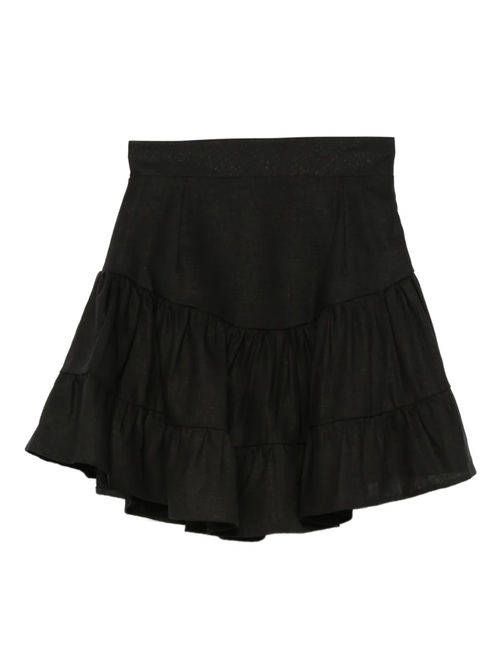 HAMZA Bali mini-rok met ruches Zwart