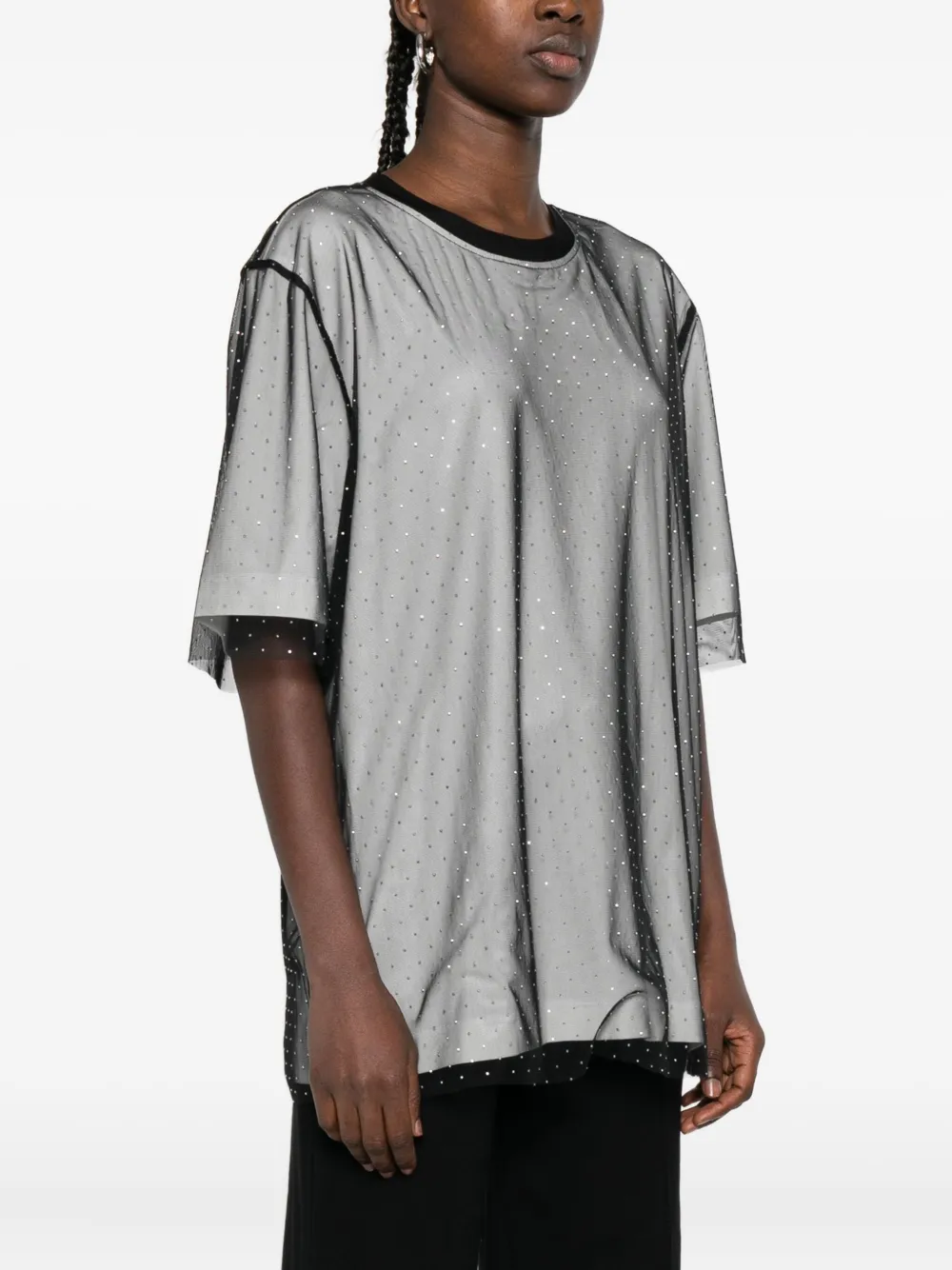 HAMZA Venus gelaagd T-shirt Wit