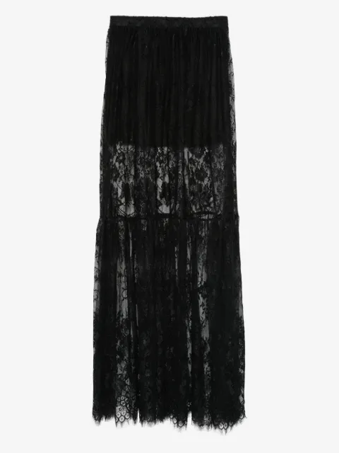 HAMZA Snowflake lace maxi skirt