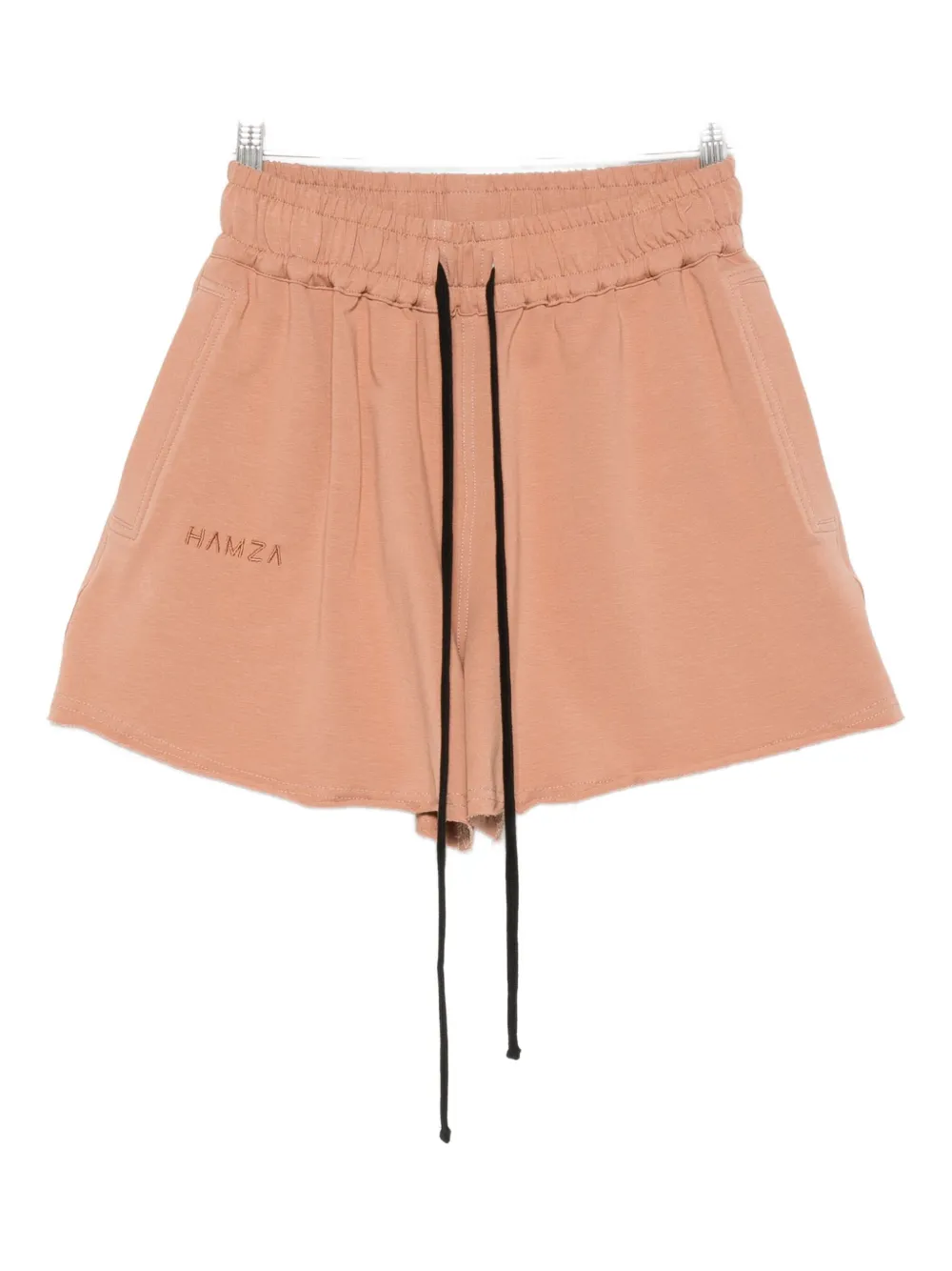 Hamza Drawstring Elastic-waist Shorts In Brown