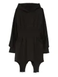 HAMZA Cairo hooded cinched waist mini dress - Black