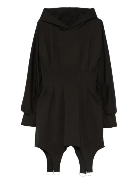 HAMZA Cairo hooded cinched waist mini dress