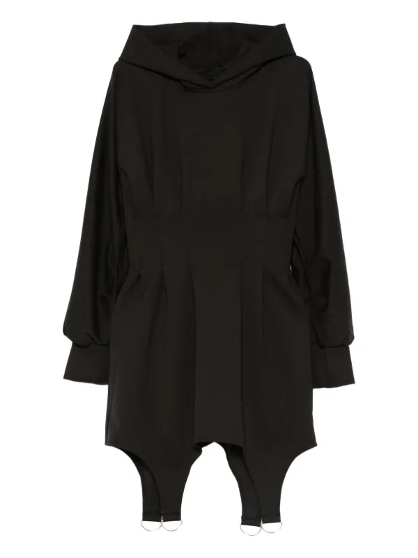 hooded black mini dress Spellcaster Women's Hooded Black/Silver Dress