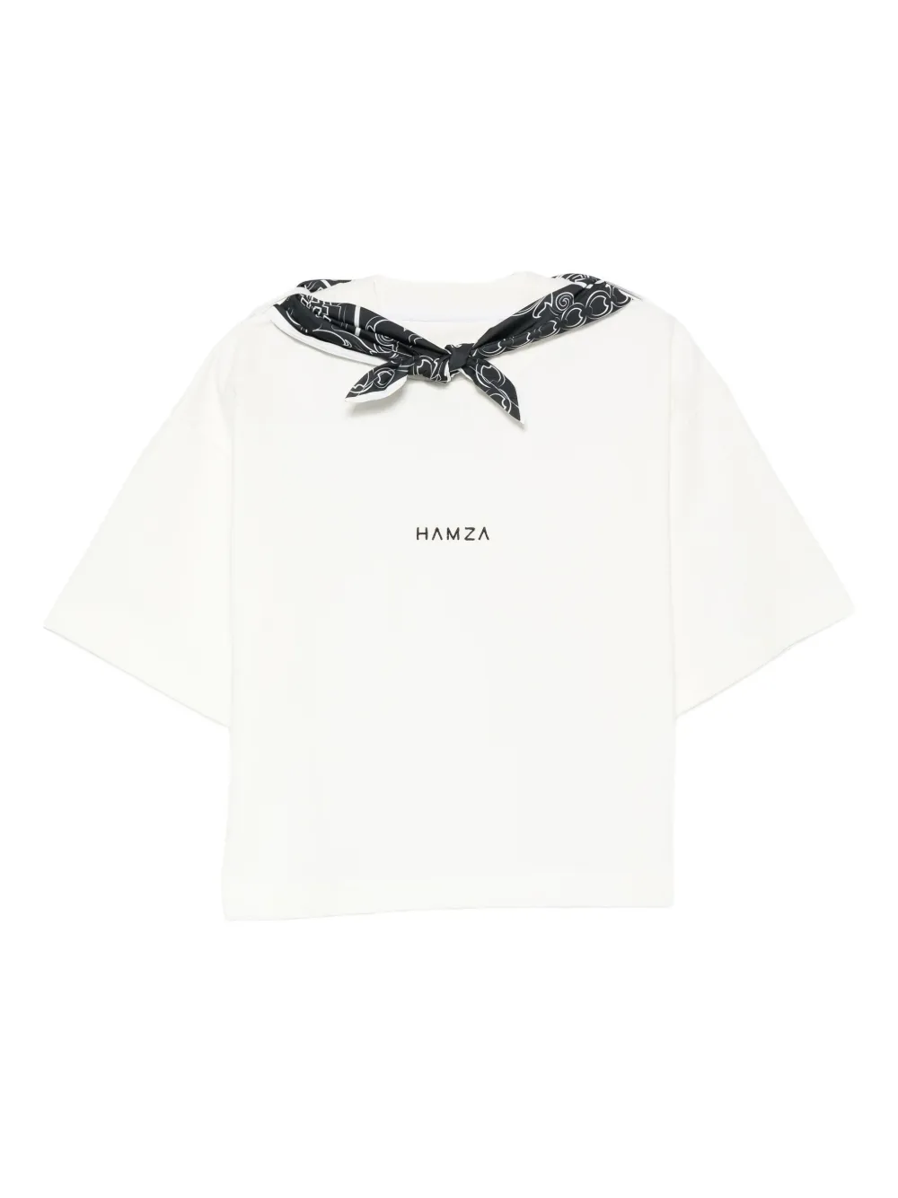 HAMZA bandana-neckline  top | White | Image 1